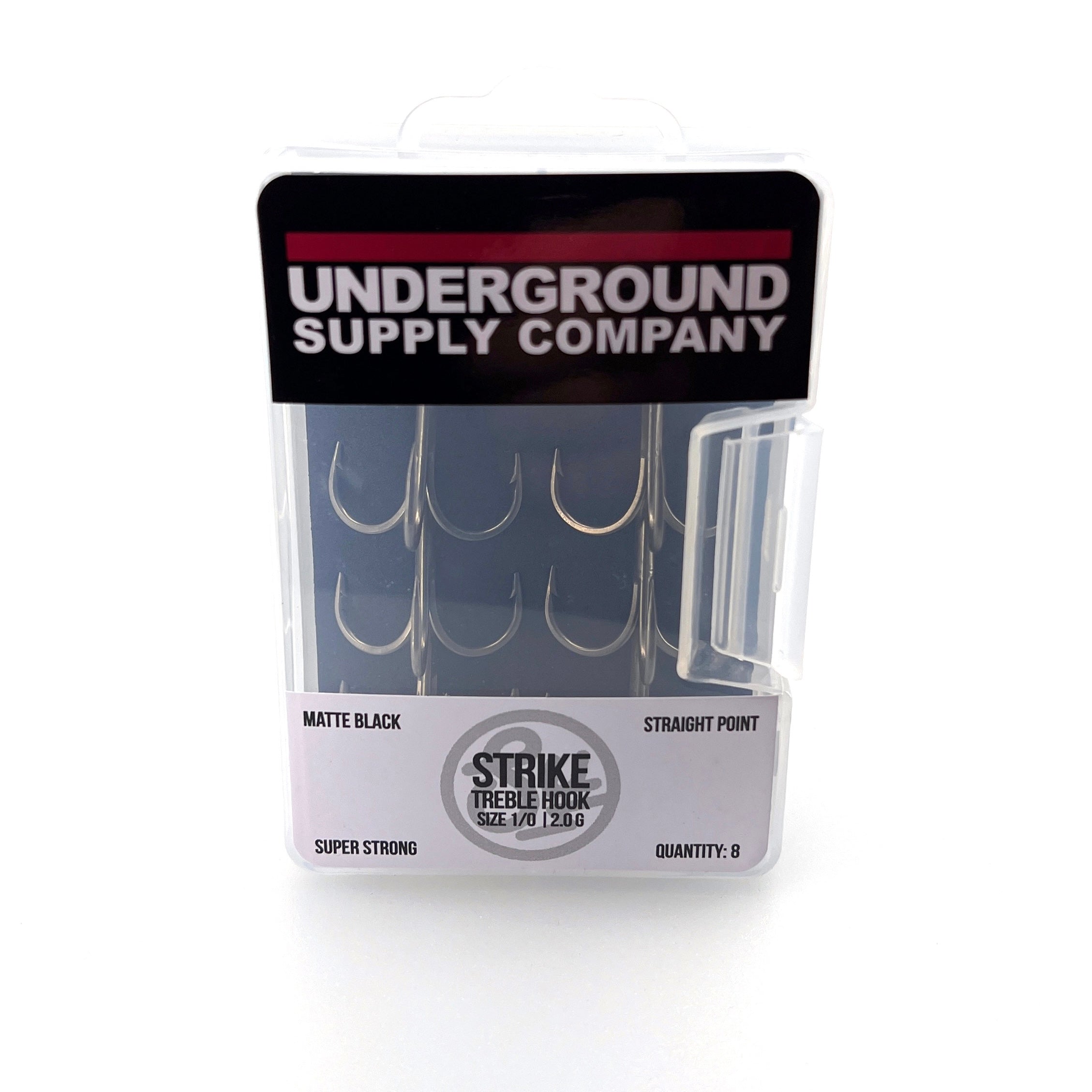 Underground Supply Co. Strike Treble Hooks - Size 1/0 – Swimbait