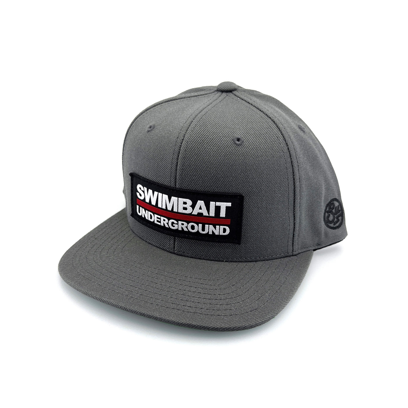 Swimbait Underground Logo Lock Up Patch Snapback Hat - Dark Grey