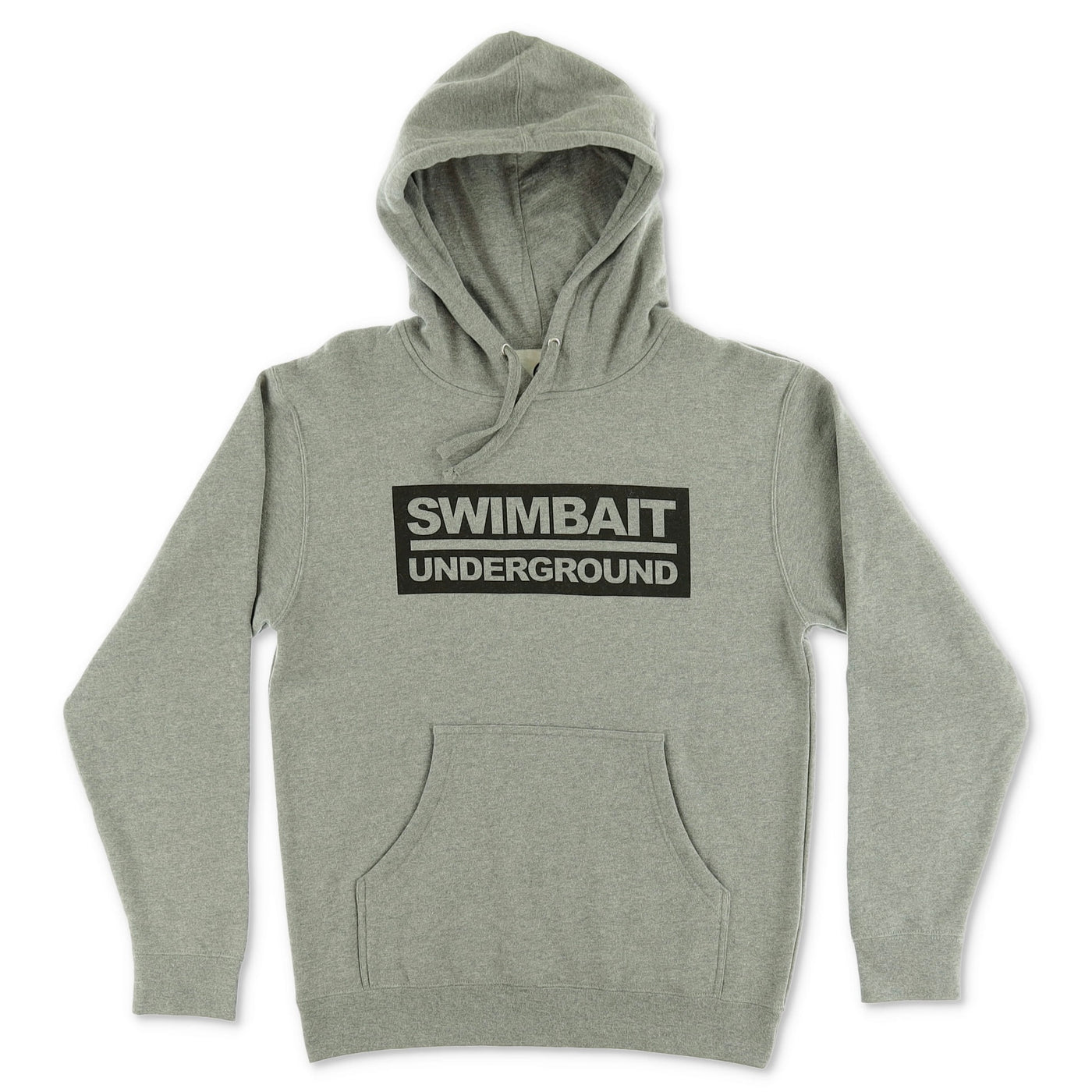 Swimbait Underground Logo Lock Up Stencil Lightweight Hoodie - Gunmetal Heather