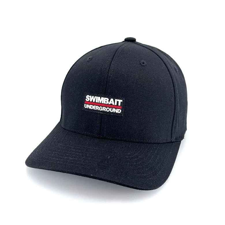 Swimbait Underground Logo Lock Up Woven Label Flexfit - Black