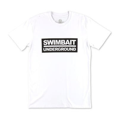 Swimbait Underground Logo Lock Up Stencil Tee - White