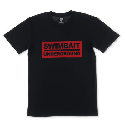 Swimbait Underground Logo Lock Up Stencil Tee - Black