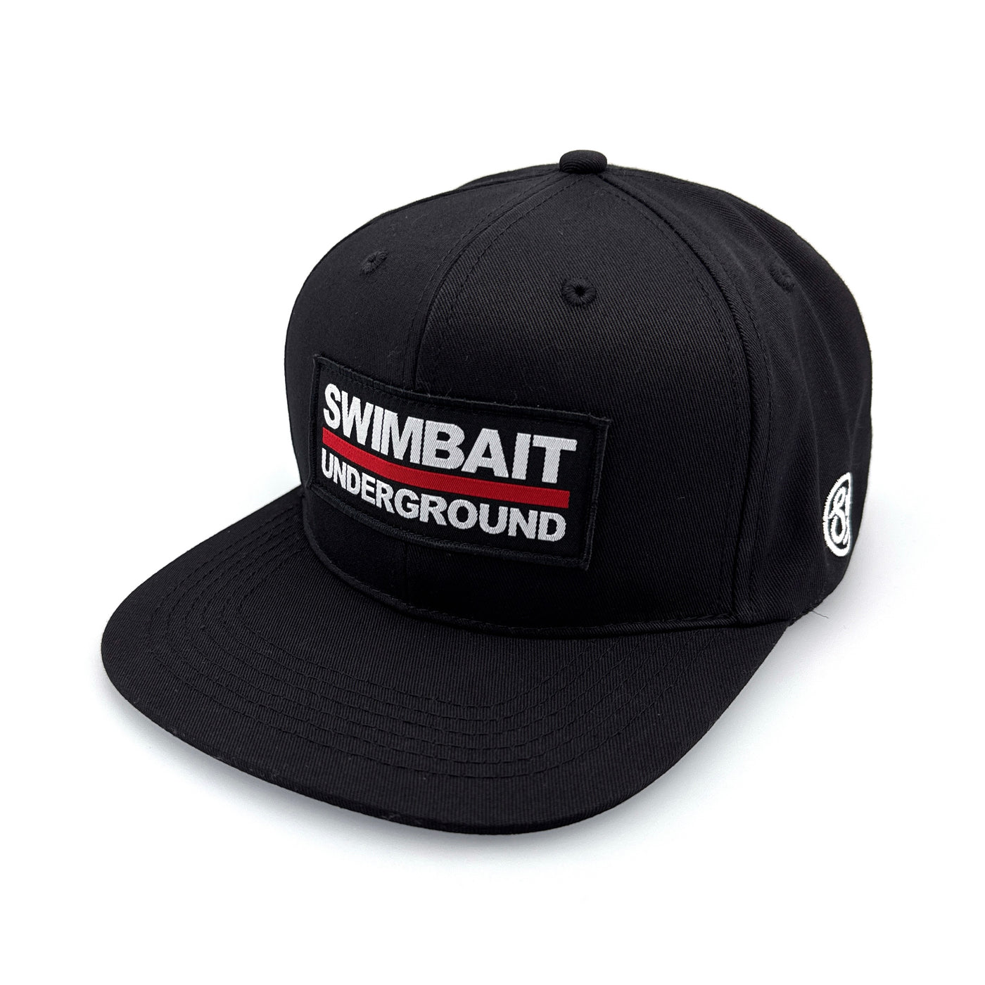 Swimbait Underground Logo Lock Up Patch Snapback Hat - Black