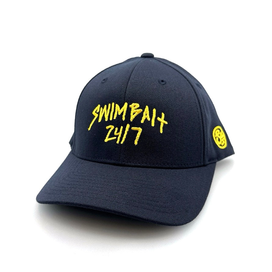 Swimbait Underground X Swimbait 24/7 Flexfit Hat - Navy/Gold