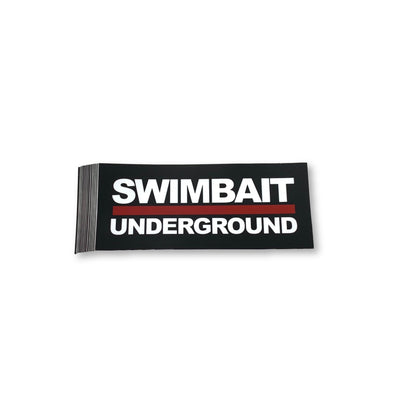 Swimbait Underground Logo Lock Up Sticker - Black - Swimbait Underground