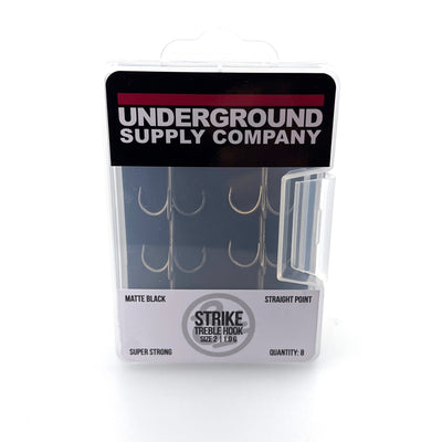 Underground Supply Co. Strike Treble Hooks - Size 2