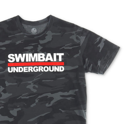 Swimbait Underground Logo Lock Up Shirt - Black Camo