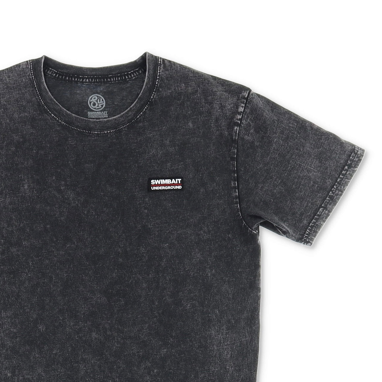 Swimbait Underground Logo Lock Up Label Tee - Black Stone