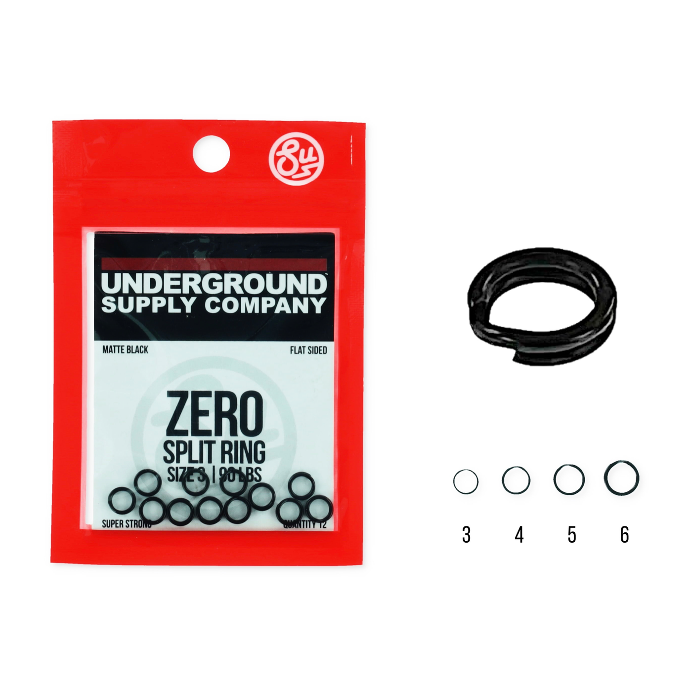 Underground Supply Co. Zero Rings Matte Black - #4