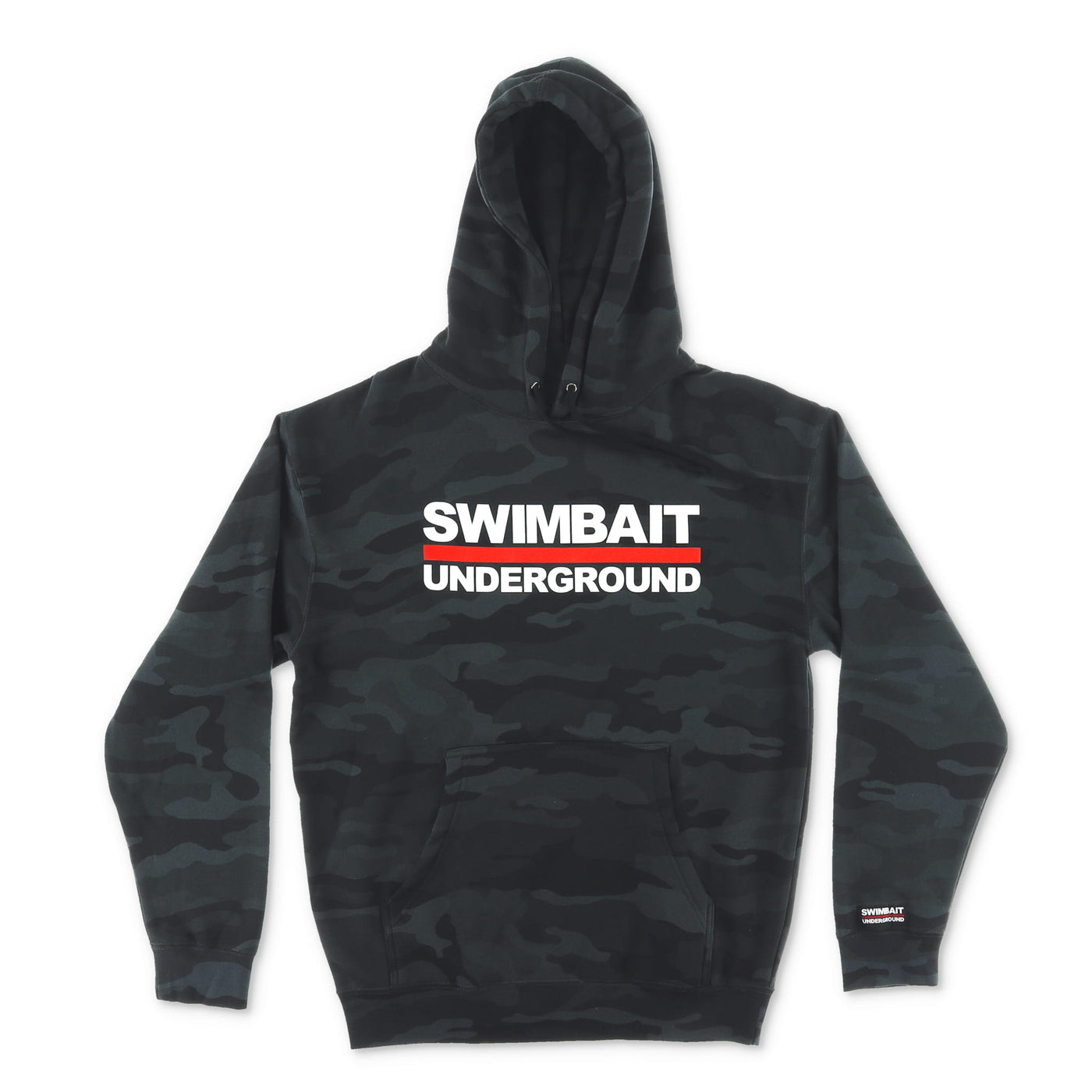 Swimbait Underground Logo Lock Up Hoodie - Black Camo